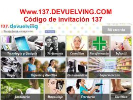 Sitio web con categorías de productos: tecnología, perfumería, cosmética, entre otros.