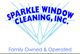 Logo of Sparkle Window Cleaning, Inc., features a diamond design with "Family Owned & Operated."
