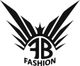 Schwarzes FB-Logo mit Flügelmotiven darüber, darunter der Schriftzug "Fashion".