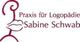 Logo der Praxis für Logopädie Sabine Schwab mit stilisiertem Gesicht und Text.