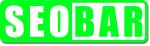 Grünes Logo mit weißem Text "SEOBAR" in fetter Schrift.