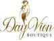 Gold "DayVion Boutique" logo with a stylized woman figure.