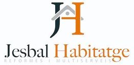 Logo de Jesbal Habitatge con letras negras y naranjas, y un ícono de casa entre J y H.