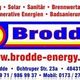 Broddes Werbeanzeige für Heizungs- und Sanitärdienstleistungen, inklusive Kontaktinformationen.