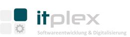 Logo von "itplex" mit Text: Softwareentwicklung & Digitalisierung.