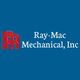 Logo of Ray-Mac Mechanical, Inc. with red emblem on blue background.