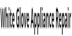 Text logo: "White Glove Appliance Repair" in a stylized font.