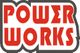 Text "POWER WORKS" in roten Buchstaben auf weißem Hintergrund mit schwarzem Umriss.