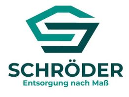 Logo mit grünem Sechseck und Schriftzug "Schröder - Entsorgung nach Maß".