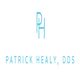PH logo above the text "Patrick Healy, DDS" in blue on a white background.