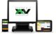 Bild von einem Monitor, Tablet und Smartphone mit "Gastro & IT Webdesign"-Logo auf dem Monitor.