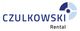Logo mit blauem Text "CZULKOWSKI Rental" und einem blau-weißen kreisförmigen Design.