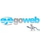 Logo mit Text "eyegoweb" und einer Figur, die ein Kabel hält.
