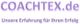 Text: COACHTEX.de - Unsere Erfahrung für Ihren Erfolg in lila Schrift auf weißem Hintergrund.