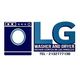 LG washer and dryer repair logo with contact number for Los Angeles center.