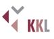 Logo mit drei farbigen Pfeilen und den Buchstaben "KKL" in Rot- und Grautönen.