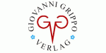 Logo des Giovanni Grippo Verlags: rote Buchstaben GG in der Mitte, mit kreisförmigem Text.