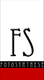 Buchstaben FS über Text "FOTOSYNTHESE" auf weißem Hintergrund mit rotem unteren Rand.