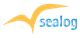 Logo de texto amarillo "Yellow" y azul "sealog" con fondo transparente.