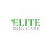 "Elite Rug Care logo with green and gray text, ornate design on the E."