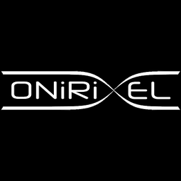 Logo en noir et blanc avec le mot "ONIRIXEL" stylisé.