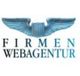 Logo mit blauen Flügeln und dem Text "Firmen Webagentur" darunter.