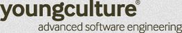 Logo mit Text: "youngculture - advanced software engineering".