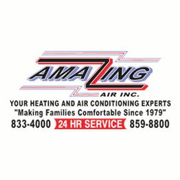 Amazing Air Inc. logo with contact details and "24 HR SERVICE" highlighted.
