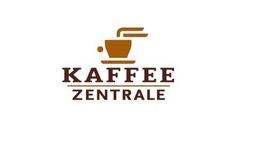 Logo mit Kaffeetasse und Schriftzug "Kaffeezentrale" in Braun auf weißem Hintergrund.