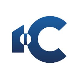 Blaues Logo mit der Zahl "10" und einem großen "C", schräg nach rechts ausgerichtet.