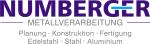 "Logo von Numberger Metallverarbeitung mit Schwerpunkt auf Planung, Konstruktion und Fertigung."