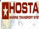Logo of Hosta Marine Transport System over a nautical map background.