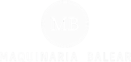 Logotipo de "Maquinaria Balear" con las letras "MB" en un círculo.