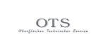 Logo mit den Buchstaben OTS und dem Text "Oberflächen Technischer Service" darunter.