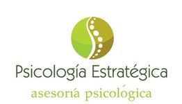 Logo de Psicología Estratégica con esfera verde y texto "asesoría psicológica".