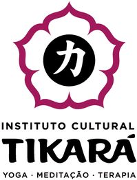 Logotipo do Instituto Cultural Tikará com símbolo e palavras: Yoga, Meditação, Terapia.