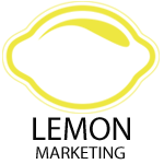 Logotipo de "Lemon Marketing" con la silueta de un limón amarillo.