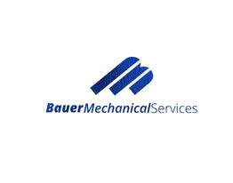 Logo of Bauer Mechanical Services with a blue stylized "M" design above the company name.
