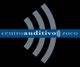 Logo del Centro Auditivo Zoco con ondas sonoras grises sobre fondo negro.