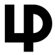Facebook logo in black and white on a transparent background.