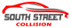 Logo of South Street Collision with a stylized red and black car design above the text.