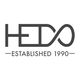 Logo mit Text "HEDO" und "Established 1990" darunter.