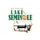 Lake Seminole Georgia logo with a boat and birds, inside an outline of the state.