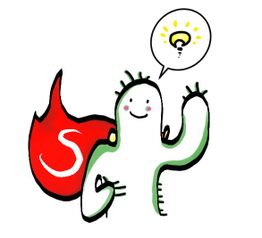 Personnage de cactus avec une cape rouge, idée lumineuse en bulle au-dessus de sa tête.