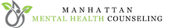 Logo of Manhattan Mental Health Counseling with plant graphic.