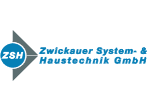Logo der Zwickauer System- & Haustechnik GmbH mit blauer Schrift auf weißem Hintergrund.