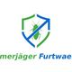Logo von Kammerjäger Furtwaengler mit grünem Insekt in einem blau-grünen Schild.