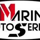 Logo con scritta "Marini Auto Service" in un ovale bianco bordato di rosso e nero.
