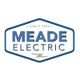 Meade Electric logo with "Since 1999" in a hexagonal blue-bordered design and a lightning bolt icon.