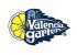 Logo mit einer halben Zitronenscheibe und dem Text "Valencia Garten" in blauer Schrift.